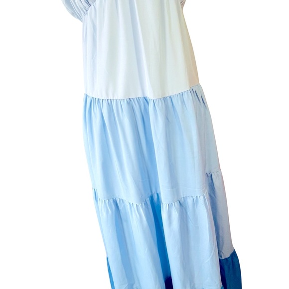 English Factory Sweet Heart Color Block Maxi Dress - Picture 8 of 15
